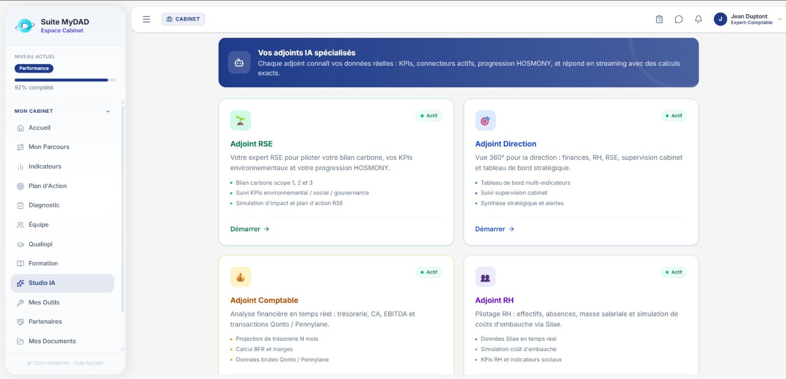 Suite MyDAD plateforme